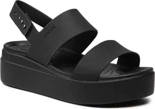 Sandále CROCS - Brooklyn Low Wedge W 206453 Black/Black