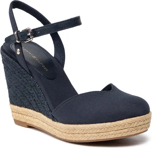 Espadrilky TOMMY HILFIGER - Basic Closed Toe High Wedge FW0FW04786 Desert Sky DW5