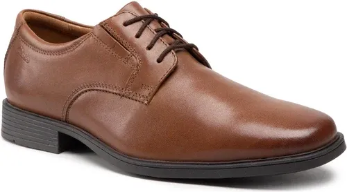 Poltopánky CLARKS - Tilden Plain 261300977 Dark Tan Leather