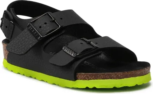 Sandále BIRKENSTOCK - Milano Kinder 1022129 Desert Soil Black Lime