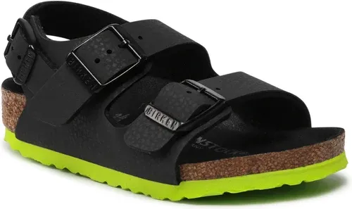 Sandále Birkenstock - Milano Kinder 1022157 Desert Soil Black Lime