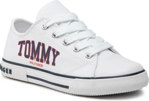 Plátenky Tommy Hilfiger - Low Cut Lace-Up Sneaker T3X4-32208-1352 M White 100