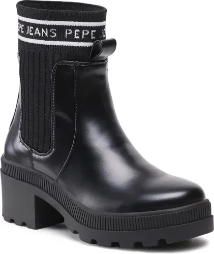 Členkové čižmy PEPE JEANS - Coventry Chelsea PLS50443 Black 999