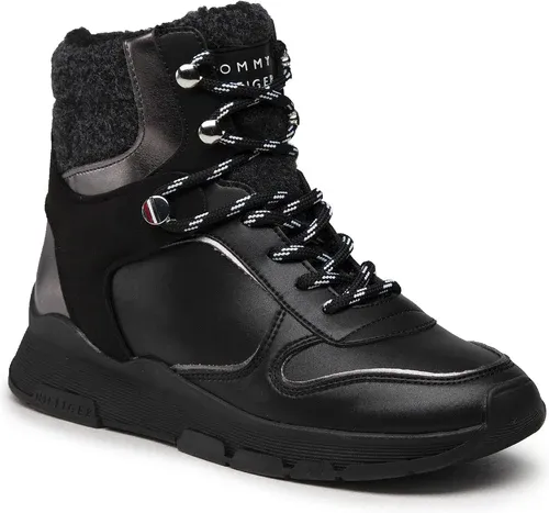 Členkové čižmy TOMMY HILFIGER - Outdoor Bootie FW0FW06074 Black BDS