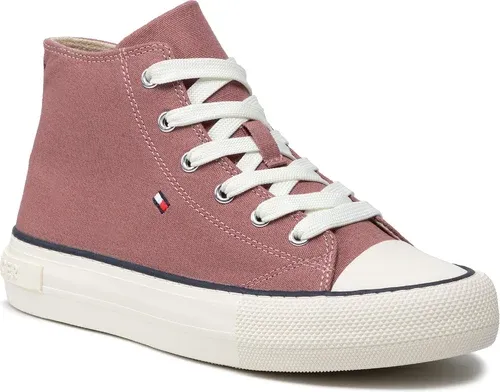 Tramky TOMMY HILFIGER - High Top Lace-Up Sneaker T3A4-32119-0890 S Antique Rose 303