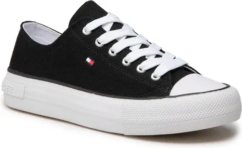 Tramky TOMMY HILFIGER - Low Cut Lace-Up Sneaker T3A4-32118-0890 S Black 999