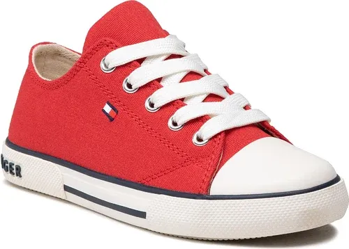 Tramky TOMMY HILFIGER - Low Cut Lace-Up Sneaker T3X4-32207-0890 M Red 300