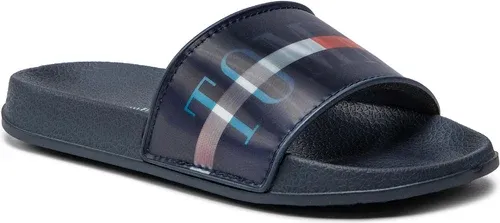 Šľapky TOMMY HILFIGER - Holographic Pool Slide T3B0-32276-1172 M Blue 800