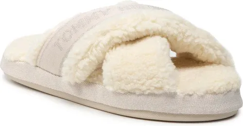 Papuče TOMMY HILFIGER - Th Shiny Webbing Home Slipper FW0FW06139 Shaved Lemon Ice Z01