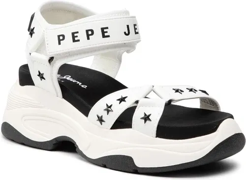 Sandále PEPE JEANS - Grub Star PLS90567 White 800