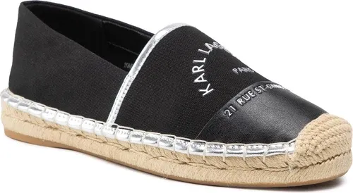 Espadrilky KARL LAGERFELD - KL80108A Black Canvas