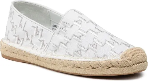 Espadrilky KARL LAGERFELD - KL80112 White Canvas