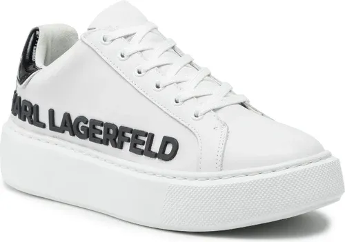 Sneakersy KARL LAGERFELD - KL62210 White Lthr w/Black