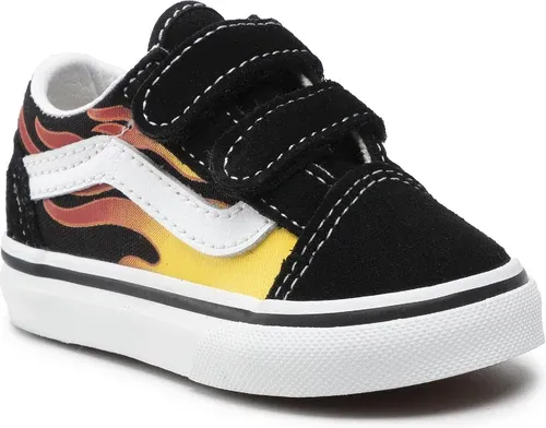 Tenisky Vans - Old Skool V VN0A344KPHN1 (Flame) Black/Black/Tr Wht