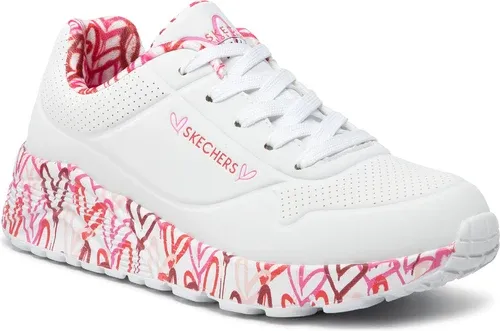 Sneakersy SKECHERS - Lovely Luv 314976L/WRPK White/Red/Pink