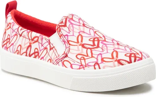 Tenisky SKECHERS - Poppy 155503/WRPK White/Red/Pink