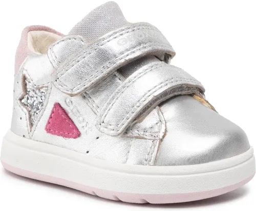 Sneakersy Geox - B Biglia G. A B254CA 0Y2NF C0162 Silver/Fuchsia