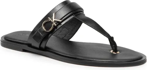 Žabky CALVIN KLEIN - Almond Flat Tp Slide W/Hdw HW0HW00829 Ck Black BAX