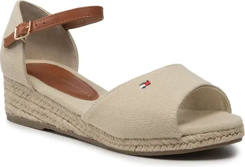 Espadrilky TOMMY HILFIGER - Rope Wedge Sandal T3A7-32185-0048 S Beige 500