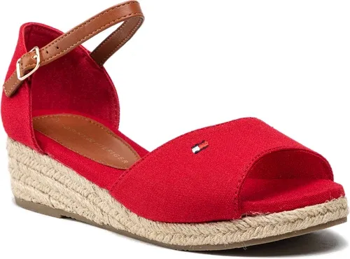 Espadrilky Tommy Hilfiger - Rope Wedge Sandal T3A7-32185-0048 S Red 300