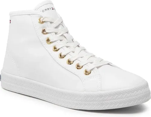 Sneakersy TOMMY HILFIGER - Essential Midcut Sneaker FW0FW06176 White YBR