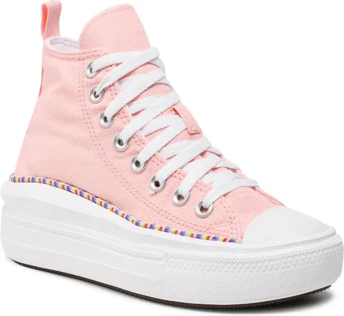 Tramky CONVERSE - Ctas Move Hi 272853C Storm Pink/Washed Indigo/White