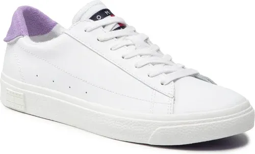 Sneakersy TOMMY JEANS - Leather Low Cut Vulc EN0EN01627 Violet Viola VLK