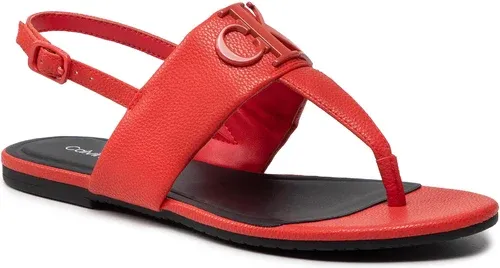 Sandále CALVIN KLEIN JEANS - Flat Sandal Hw Lth 2 YW0YW00544 Strawberry Field XL1