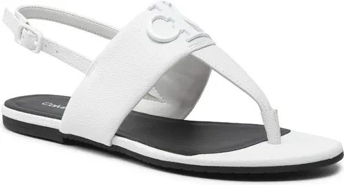 Sandále CALVIN KLEIN JEANS - Flat Sandal Hw Lth 2 YW0YW00544 Bright White YAF
