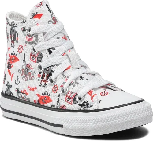 Tramky CONVERSE - Ctas Hi 372874C White/University Red/Black