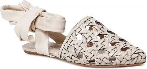 Sandále TORY BURCH - Basketweave Wrap Flat 85255 New Cream/New Cream 191