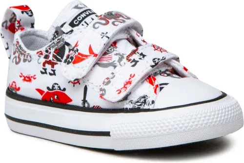 Plátenky Converse - Ctas 2v Ox 772875C White/University Red/Black