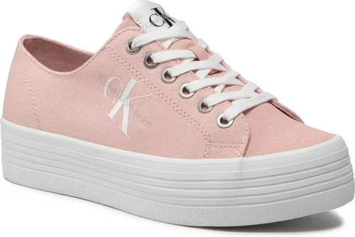 Tenisky CALVIN KLEIN JEANS - Vulcanized Flatform Laceup Co YW0YW00254 Rose Smoke TFT