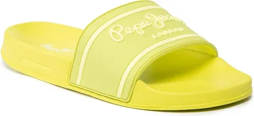 Šľapky PEPE JEANS - Slider Logo Woman PLS70112 Acid Green 628