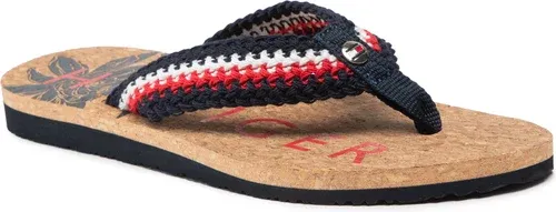 Žabky TOMMY HILFIGER - Th Cork Footbed Beach Sandal FW0FW06425 Desert Sky DW5