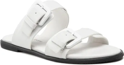 Šľapky CALVIN KLEIN JEANS - Flat Sandal Twostraps Rub YW0YW00537 Bright White YAF