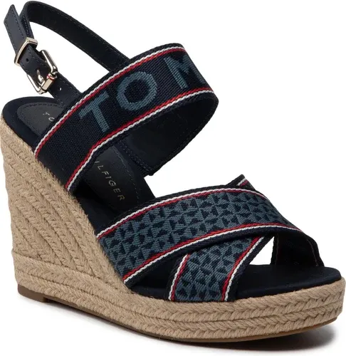 Espadrilky TOMMY HILFIGER - Webbing High Wedge Sandal FW0FW06355 Desert Sky DW5