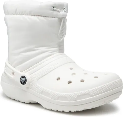 Členkové čižmy CROCS - Classic Lined Neo Puff Boot 206630 White/White