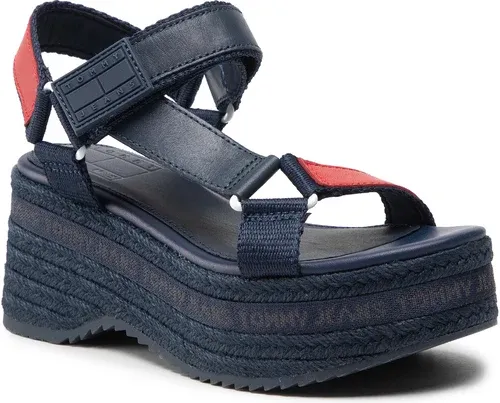 Espadrilky TOMMY JEANS - Wedge Sandal EN0EN01810 Rwb 0GY