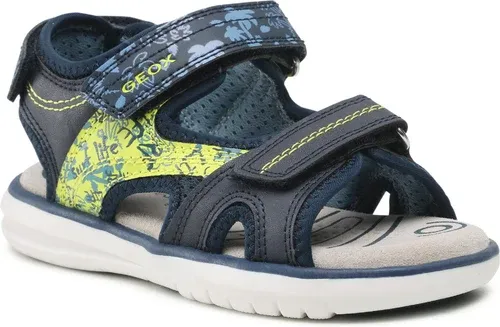 Sandále GEOX - J S. Maratea B.D J15DRD 01504 C0749 S Navy/Lime
