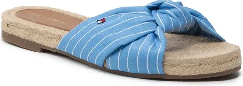 Espadrilky TOMMY HILFIGER - Th Stripes Flat Espadrille FW0FW06529 Hydrangea Blue C19