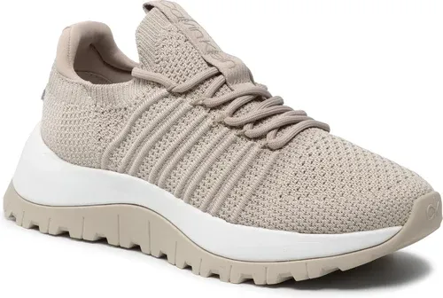 Sneakersy CALVIN KLEIN - Knit Lace Up HW0HW00672 Silver Lining ACE