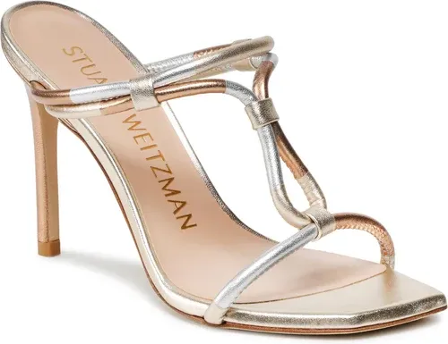 Sandále STUART WEITZMAN - Woven Knot 100 Sanda SA620 Liquid Metallic