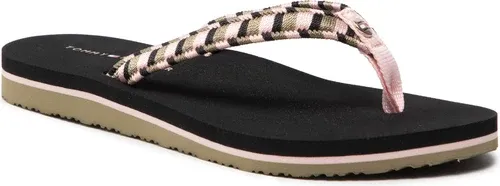 Žabky TOMMY HILFIGER - Woven Webbing Flat Beach Sandal FW0FW06426 Black BDS
