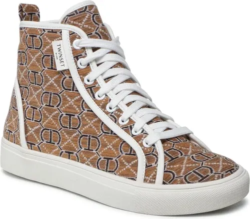 Sneakersy TWINSET - Sneaker 221TCP130 Logo All Over 06717