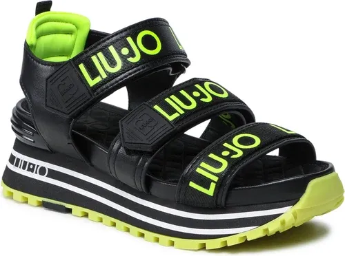 Sandále LIU JO - Maxi Wonder Sandal 7 BA2145 TX121 Black/Yellow S1155