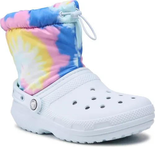 Snehule Crocs - Classic Lined Neo Puff Tie Dye 207328 Mineral Blue Snehule Crocs - Classic Lined Neo Puff Tie Dye 207328 Mineral Blue