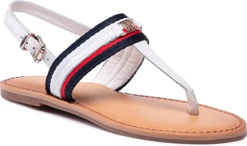 Sandále TOMMY HILFIGER - Corporate Webbing Flat Sandal FW0FW06232 Ecru YBL