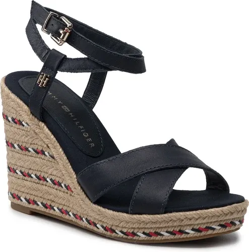 Espadrilky TOMMY HILFIGER - Feminine High Wedge Sandal FW0FW06238 Desert Sky DW5