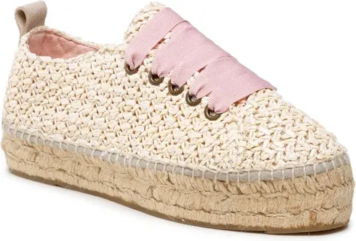 Espadrilky MANEBI - Sneakers D V 2.1 E0 Cream Net Raffia